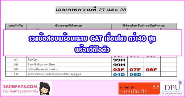 ข้อสอบ gat pat